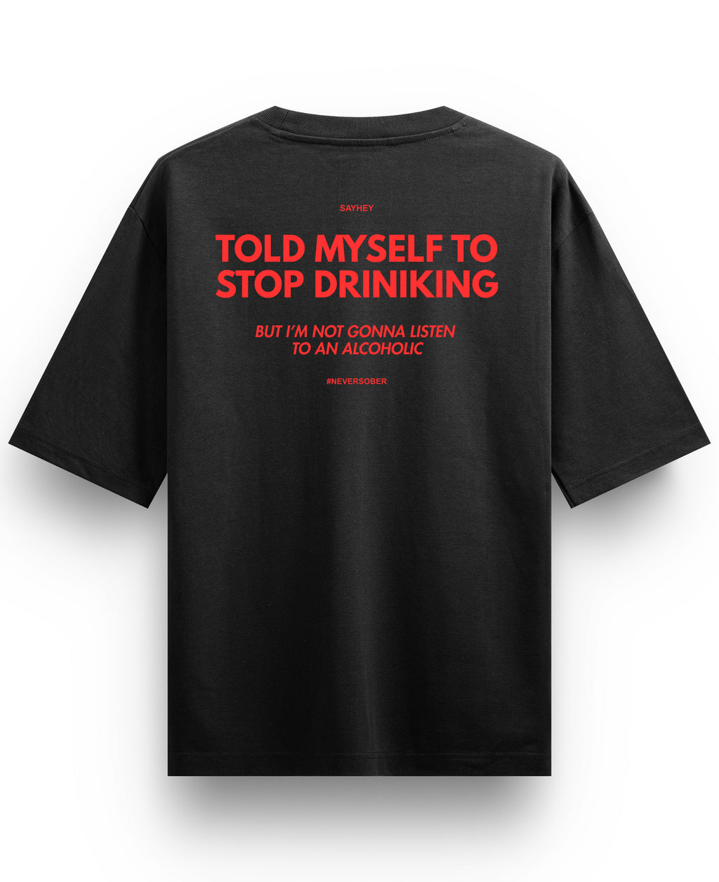 Black Oversized T-shirt Back Design
