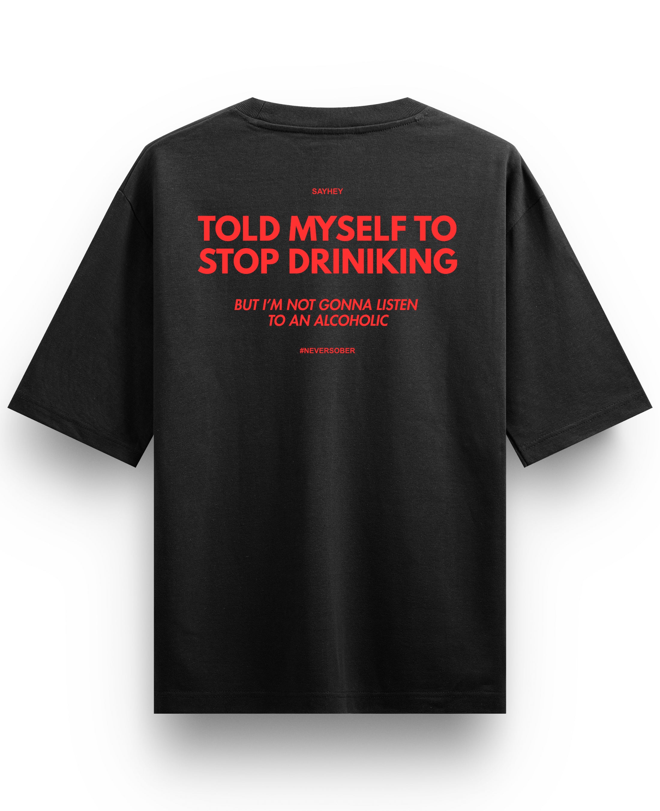 Black Oversized T-shirt Back Design