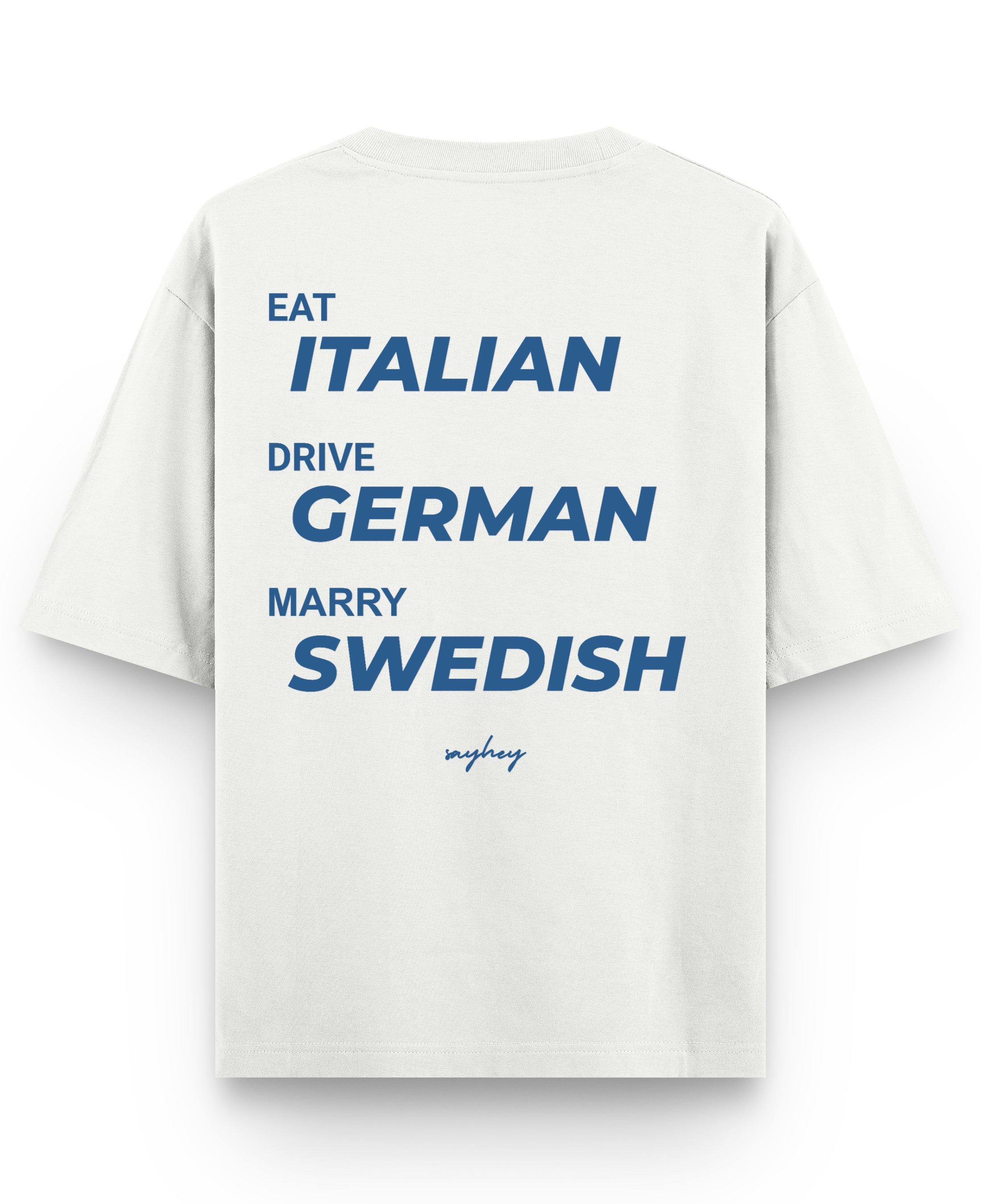 Off White Oversized T-shirt Back Design
