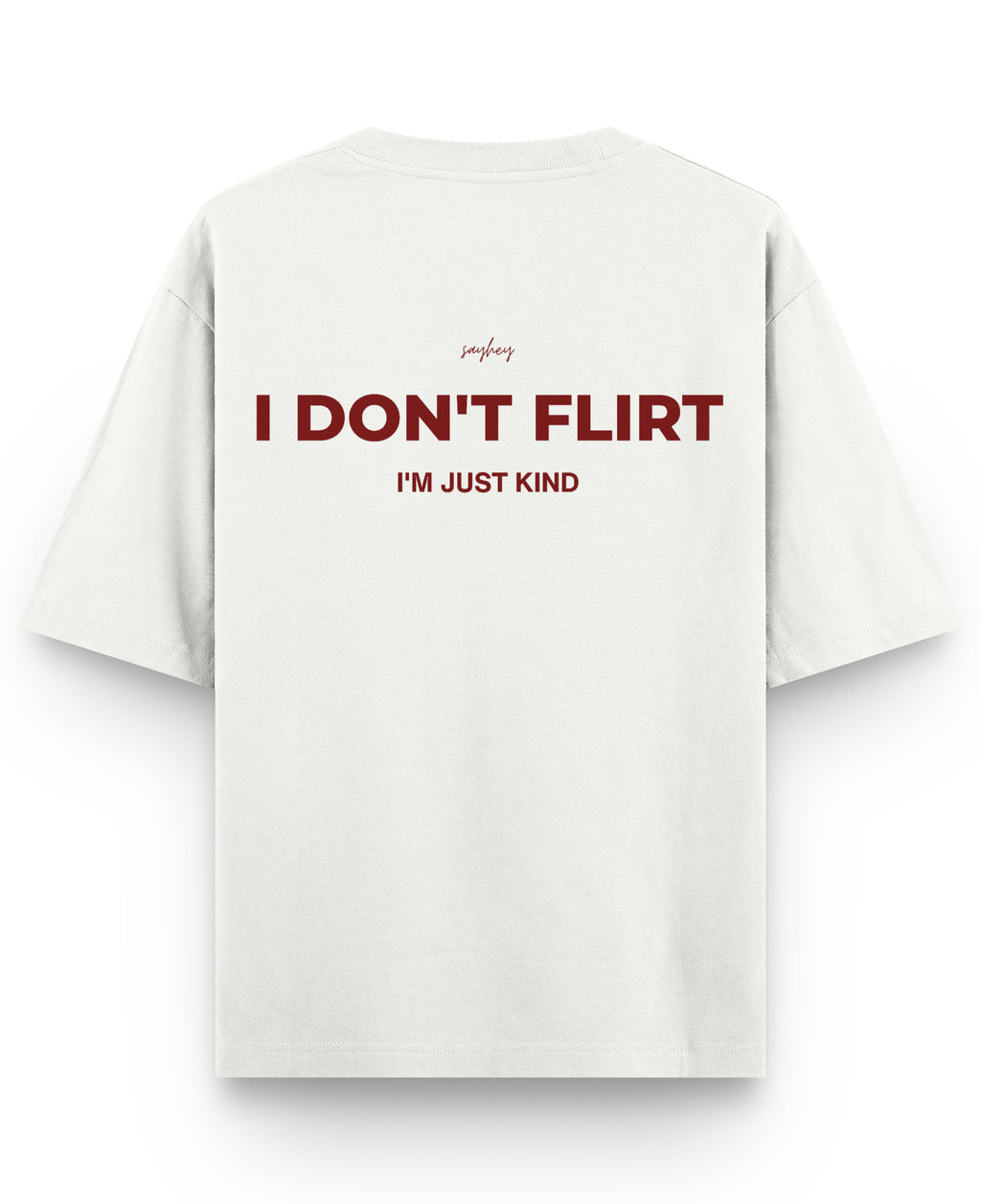 Off White Oversized T-shirt Back Design