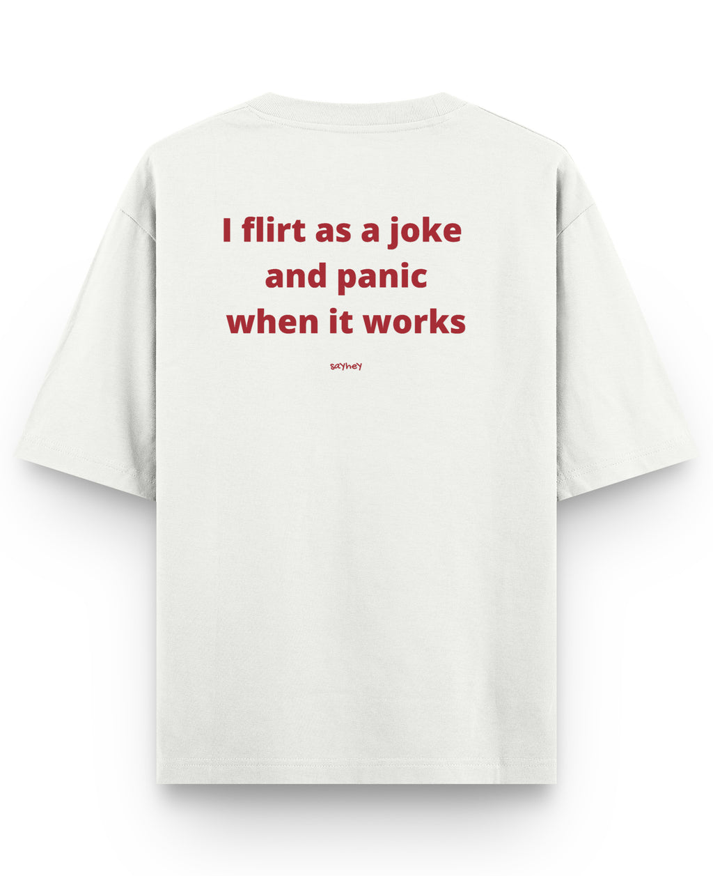 Off White Oversized T-shirt Back Design