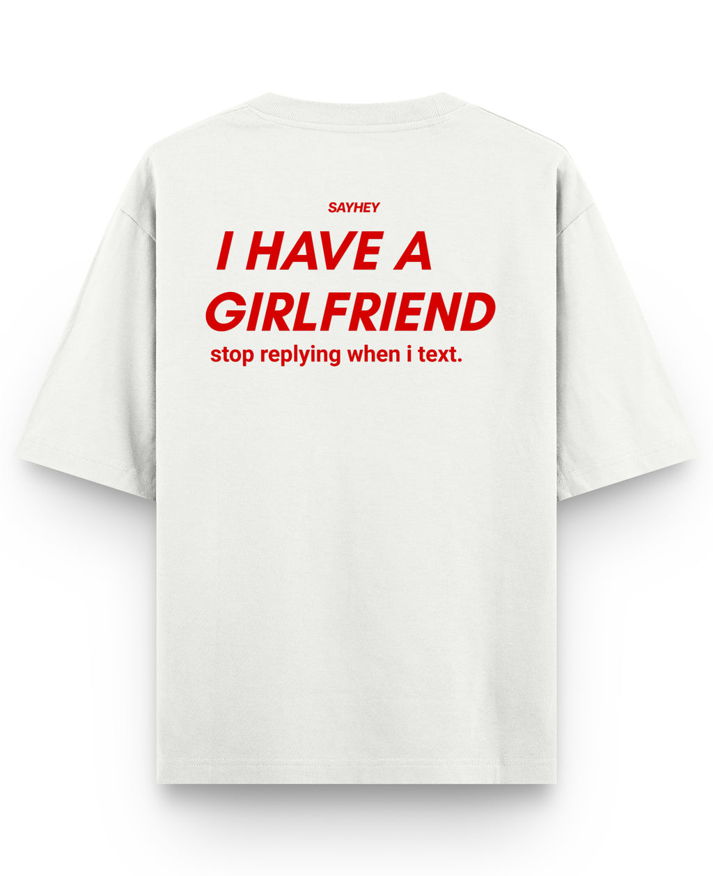 Off White Oversized T-shirt Back Design