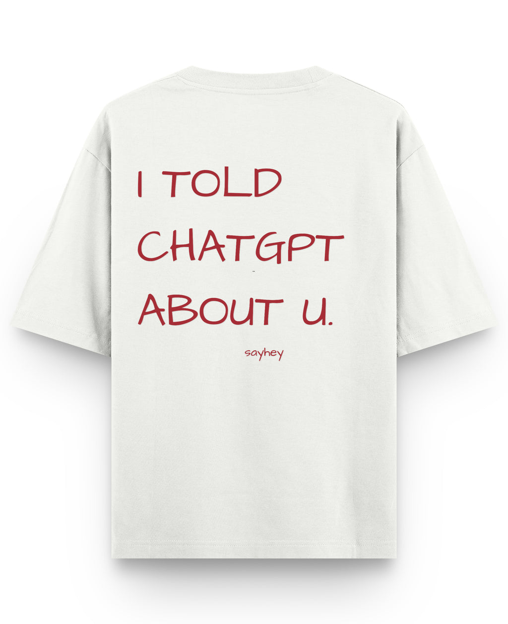 Off White Oversized T-shirt Back Design