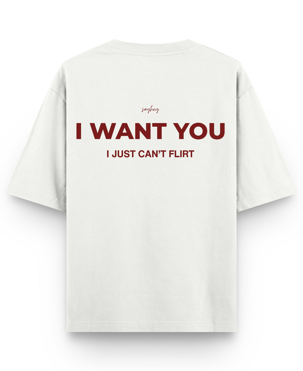 Off White Oversized T-shirt Back Design