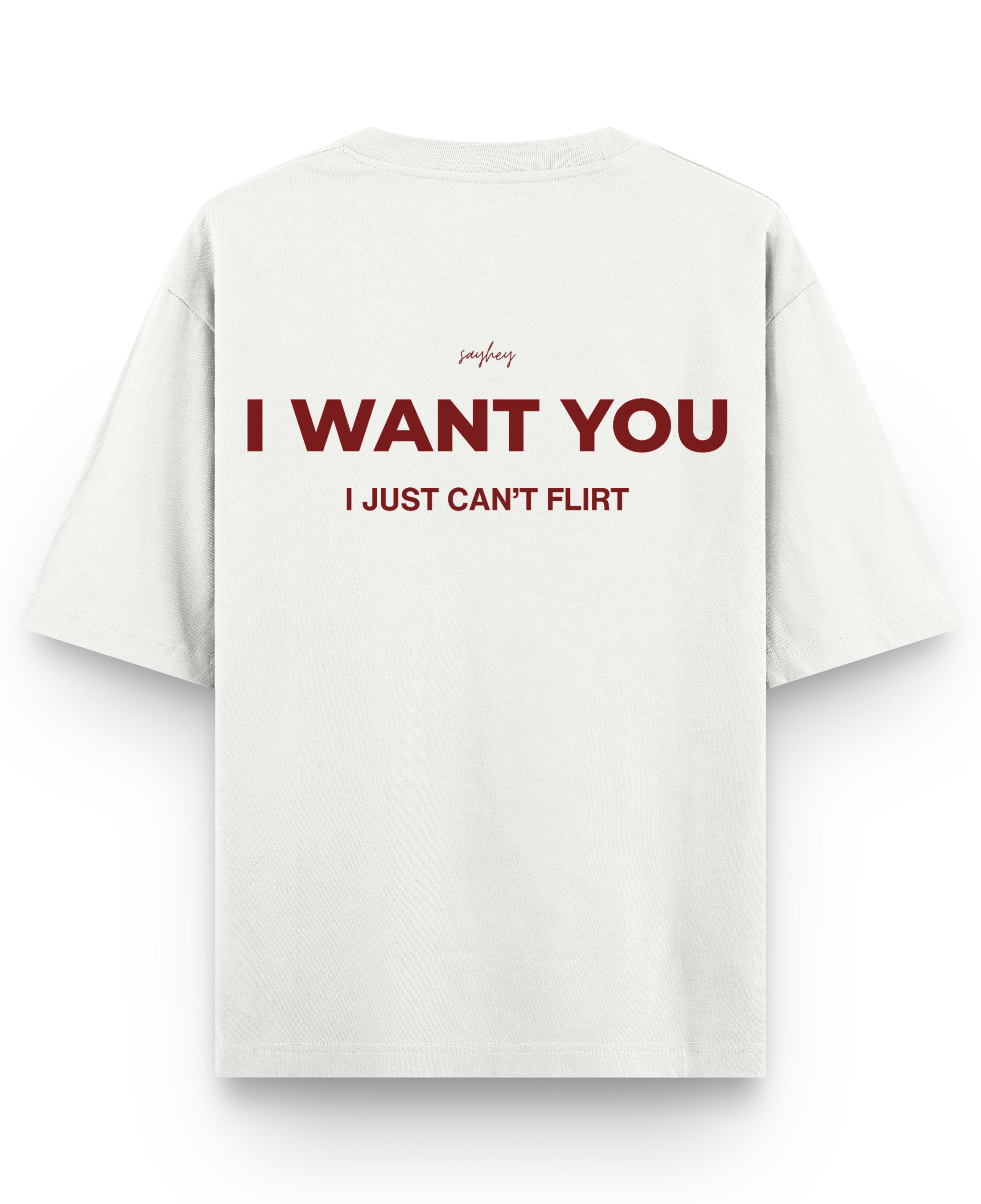 Off White Oversized T-shirt Back Design