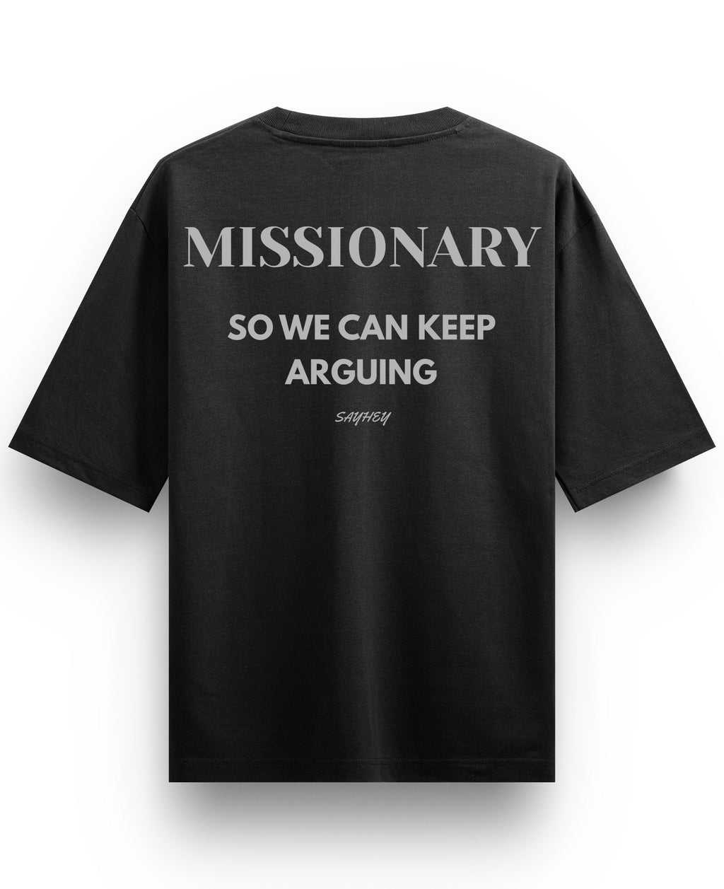 Black Oversized T-shirt Back Design