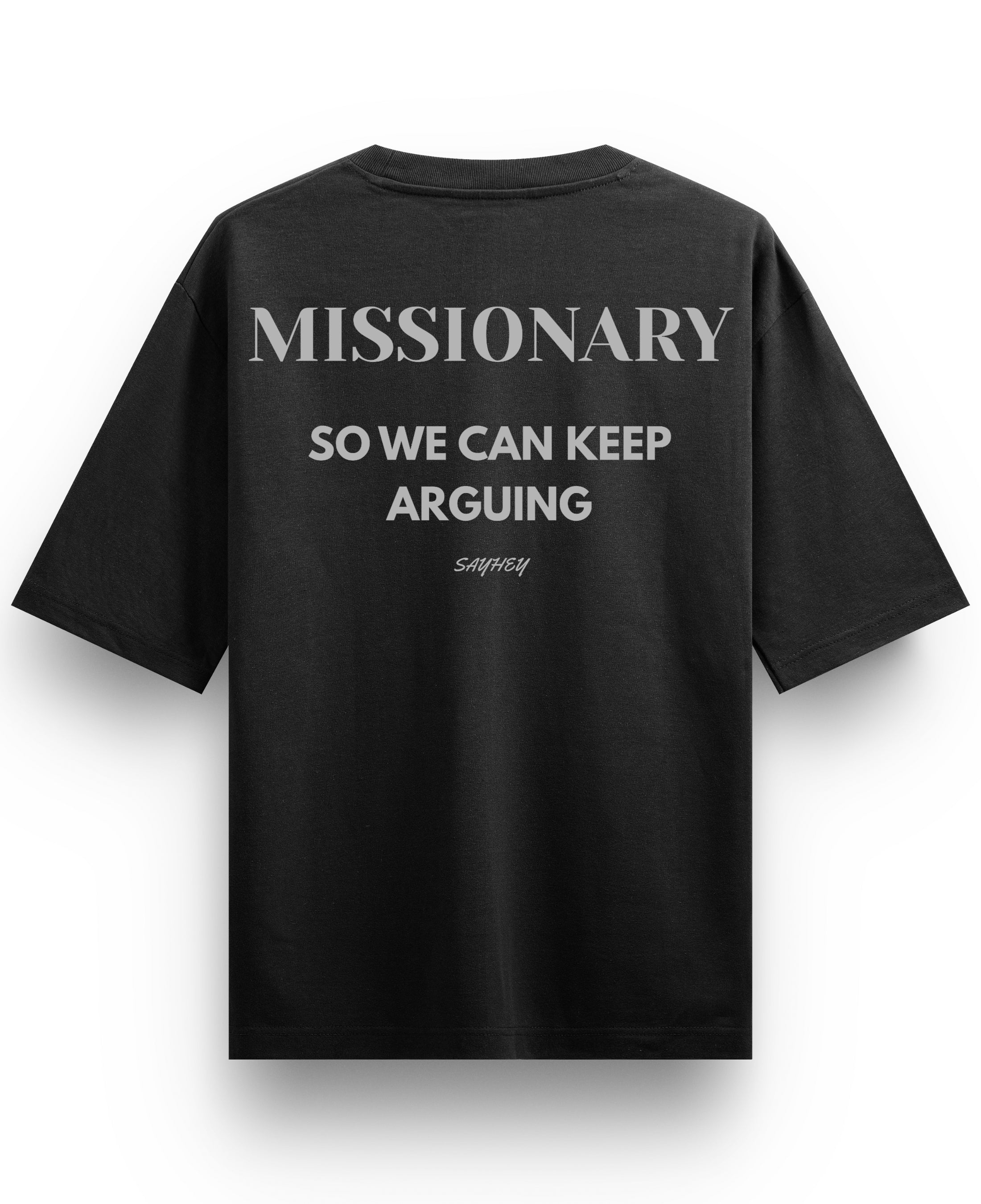 Black Oversized T-shirt Back Design